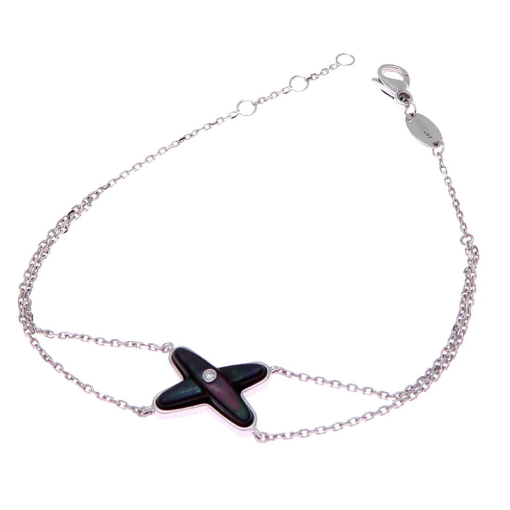 CHAUMET Silver Diamond Charm Bracelet